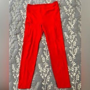 Lou & Grey leggings/ size L/ color: very bright red (neon red)/ size pockets